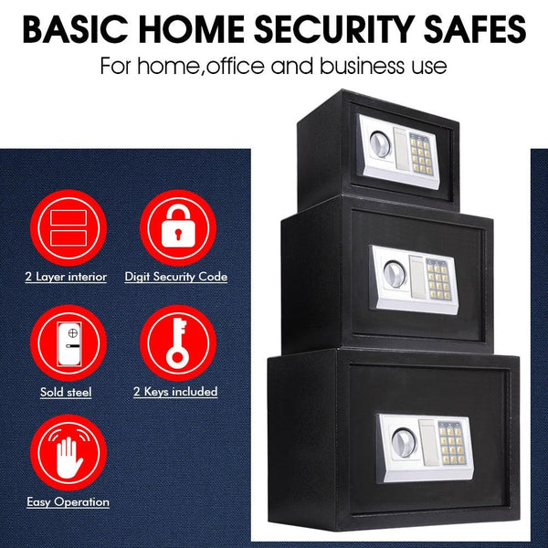 16L Electronic Safe Digital Security Box Home Office Cash Deposit Password Deals499