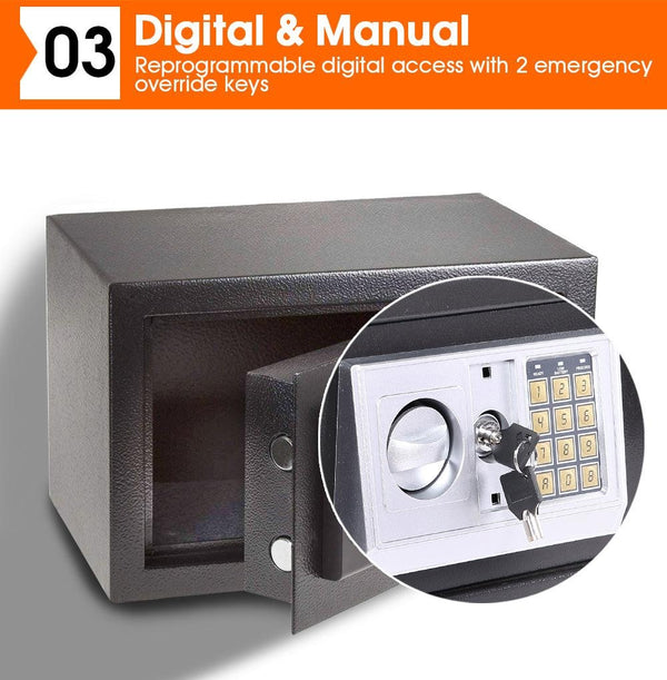 16L Electronic Safe Digital Security Box Home Office Cash Deposit Password Deals499