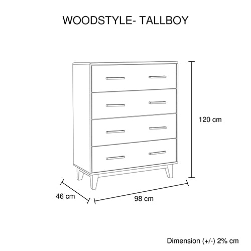 5 Pieces Bedroom Suite King Size in Solid Wood Antique Design Light Brown Bed, Bedside Table , Tallboy & Dresser Deals499