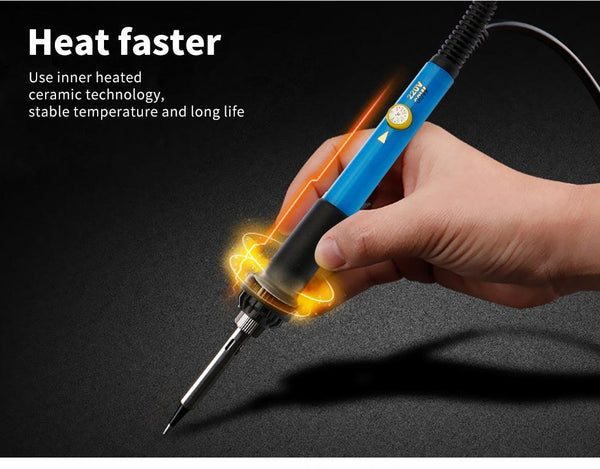 Soldering Iron Kit Electric Solder Kits Tool Wood Burning Welding Station Tips Deals499