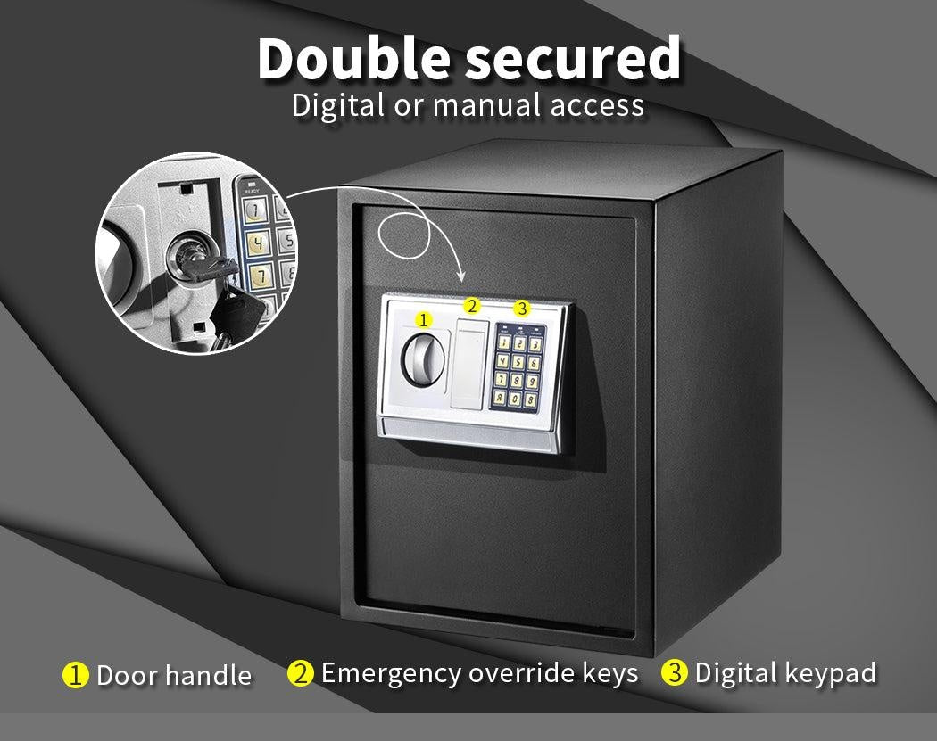 16L Electronic Safe Digital Security Box Home Office Cash Deposit Password Deals499