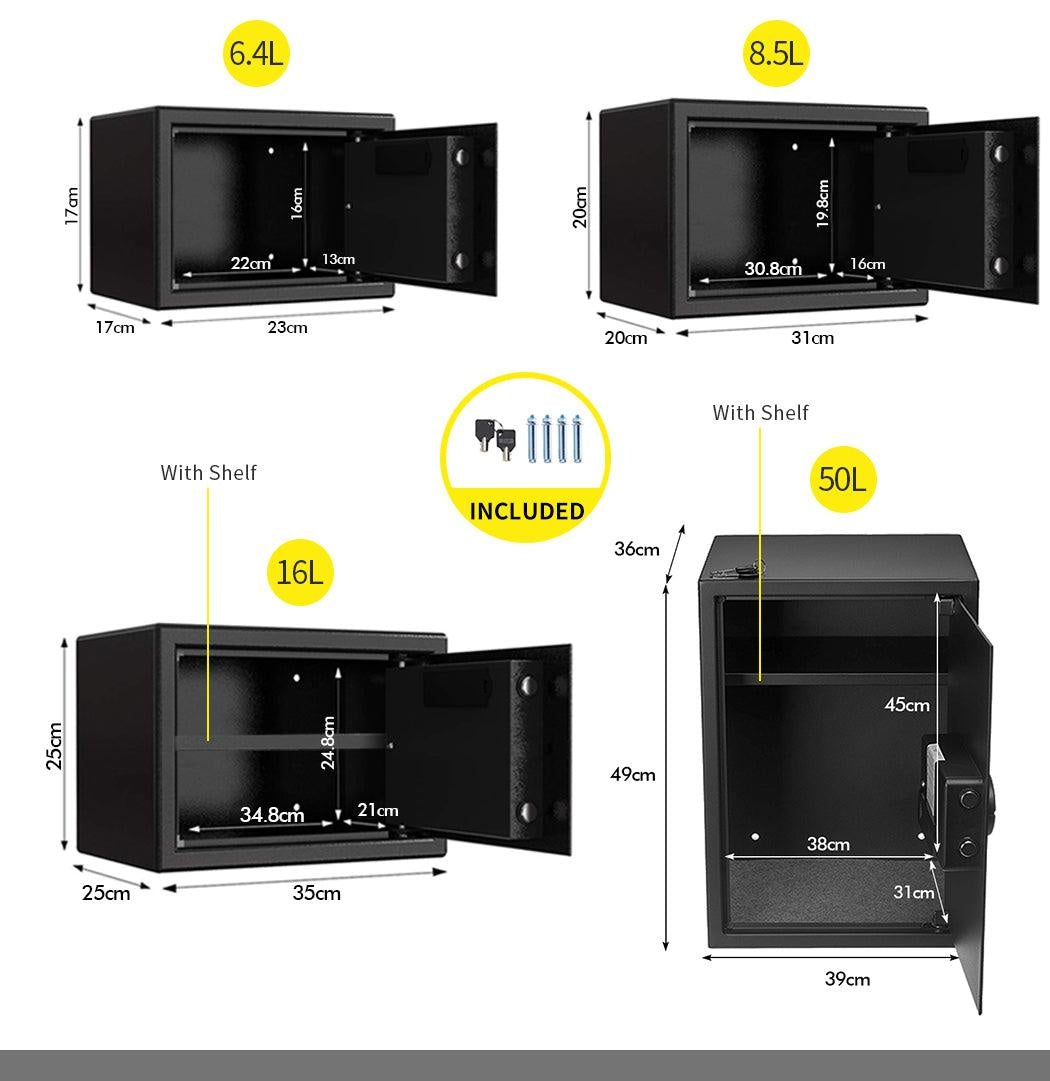 16L Electronic Safe Digital Security Box Home Office Cash Deposit Password Deals499